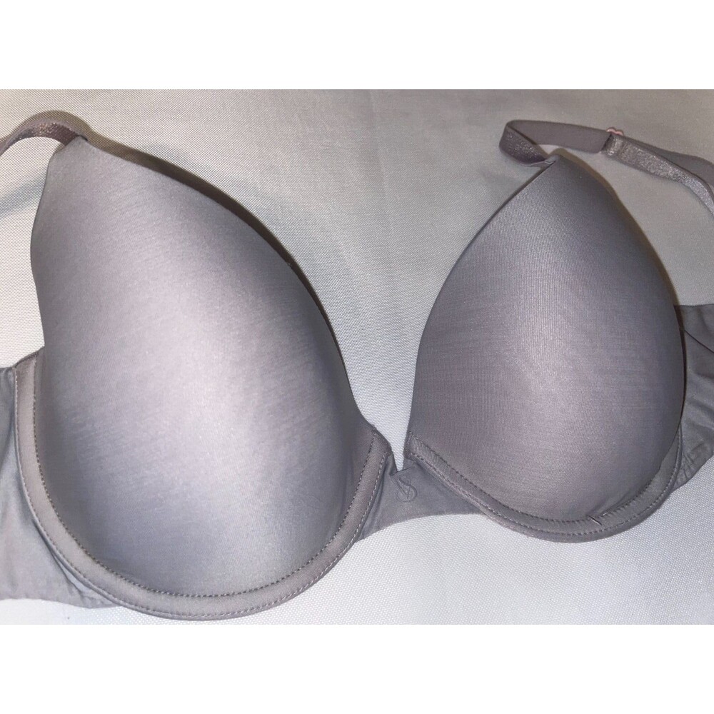 Victoria Secret 34D bra Uplift Semi Demi women's Gray